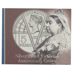Pre-Owned 2001 UK Victorian Anniversary Proof Silver Crown - VAT Free