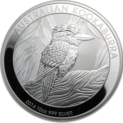 Pre-Owned Australian Kookaburra 10oz Silver Coin - Mixed Dates - VAT Free