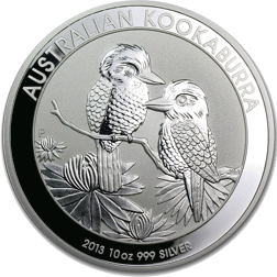 Pre-Owned Australian Kookaburra 10oz Silver Coin - Mixed Dates - VAT Free