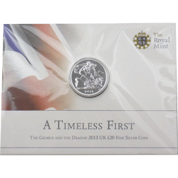 Pre-Owned 2013 Saint George and the Dragon £20 Silver Coin - VAT Free