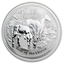 Pre-Owned 2014 Australian Lunar Horse 10oz Silver Coin - VAT Free