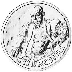 Pre-Owned 2015 Sir Winston Churchill £20 Silver Coin - Carded - VAT Free