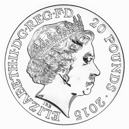 Pre-Owned 2015 Sir Winston Churchill £20 Silver Coin - Carded - VAT Free