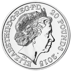 Pre-Owned 2015 Sir Winston Churchill £20 Silver Coin - Carded - VAT Free