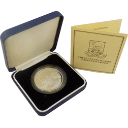 Pre-Owned Falkland Islands Liberation Silver Crown - VAT Free