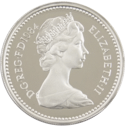 Pre-Owned 1984 UK Piedfort Proof Silver £1 Coin - VAT Free