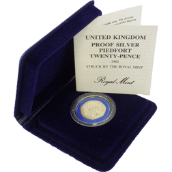 Pre-Owned 1982 UK Twenty-Pence Silver Proof Piedfort Coin - VAT Free
