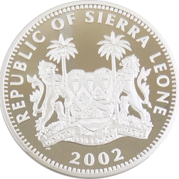 Pre-Owned 2002 The Queen Mother Sterling Silver $50 Proof Coin with Pearl - VAT Free