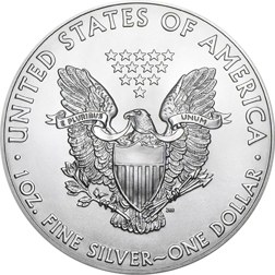 Pre-Owned USA Eagle 1oz Silver Coin - Mixed Dates - VAT Free