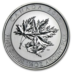 Pre-Owned 2015 Canadian SuperLeaf 1.5oz Silver Coin - VAT Free