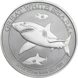 Pre-Owned 2014 Australian Great White Shark 1/2oz Silver Coin - VAT Free
