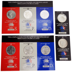 Pre-Owned 1984 USA LA Olympics Silver Dollar Coin Collection - VAT Free
