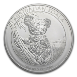 Pre-Owned 2015 Australian Koala 1kg Silver Coin - VAT Free
