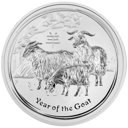 Pre-Owned 2015 Australian Lunar Goat 1oz Silver Coin - VAT Free