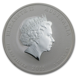 Pre-Owned 2015 Australian Lunar Goat 1oz Silver Coin - VAT Free