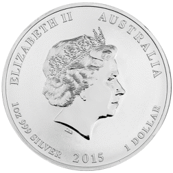 Pre-Owned 2015 Australian Lunar Goat 1oz Silver Coin - VAT Free