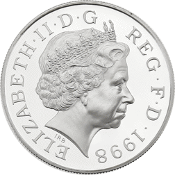 Pre-Owned 1998 UK Prince of Wales 50th Birthday Proof Silver Crown - VAT Free