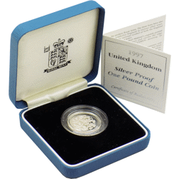Pre-Owned 1997 UK £1 Proof Silver Coin - VAT Free