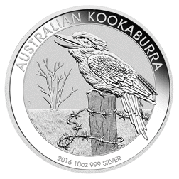 Pre-Owned 2016 Australian Kookaburra 10oz Silver Coin - VAT Free