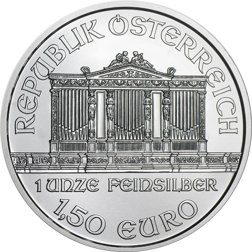 Pre-Owned Austrian Philharmonic 1oz Silver Coin - Mixed Dates - VAT Free