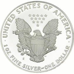 Pre-Owned 2005 USA Proof Eagle 1oz Silver Coin Boxed & Certificated - VAT Free