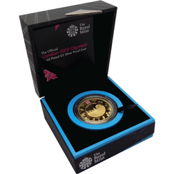 Pre-Owned 2012 London Olympic Gold Plated £5 Proof Silver Coin - VAT Free