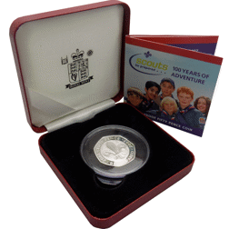 Pre-Owned 2007 UK Scouts 100 Years of Adventure 50p Silver Proof Coin - VAT Free