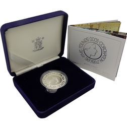 Pre-Owned 2003 UK Coronation Jubilee Crown £5 Proof Silver Coin - Boxed & Certificated - VAT Free