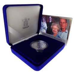 Pre-Owned 2007 UK Diamond Wedding Silver Proof £5 Crown - VAT Free