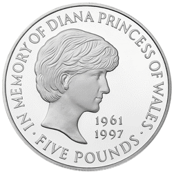 Pre-Owned 1999 UK Princess Diana Memorial Proof Silver Crown - VAT Free