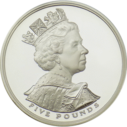 Pre-Owned 2002 UK Golden Jubilee Proof Silver Crown Coin - VAT Free