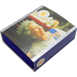 Pre-Owned 2002 UK Golden Jubilee Proof Silver Crown Coin - VAT Free