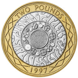 Pre-Owned 1997 UK £2 Proof Silver Coin - VAT Free