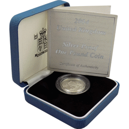 Pre-Owned 2004 UK £1 Proof Silver Coin - VAT Free