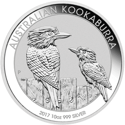 Pre-Owned 2017 Australian Kookaburra 10oz Silver Coin - VAT Free