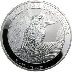 Pre-Owned 2014 Australian Kookaburra 10oz Silver Coin - VAT Free