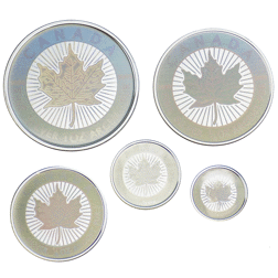 Pre-Owned 2003 Canadian Maple Hologram Silver 5-Coin Set - VAT Free