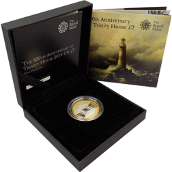 Pre-Owned 2014 UK 500th Anniversary Trinity House £2 Proof Silver Coin - VAT Free
