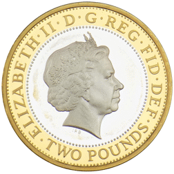 Pre-Owned 2011 UK King James Bible £2 Proof Silver Coin - VAT Free