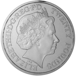 Pre-Owned 2014 UK 'Outbreak' £20 Carded Silver Coin - VAT Free