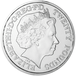 Pre-Owned 2014 UK 'Outbreak' £20 Silver Coin - Carded - VAT Free