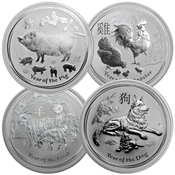 Australian Lunar 1oz Silver Coins - Series II: 2008 - 2019
