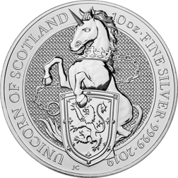 2019 UK Queen’s Beasts 10oz Silver Coin - The Unicorn of Scotland