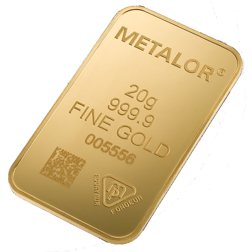 Metalor Stamped 20g Gold Bar