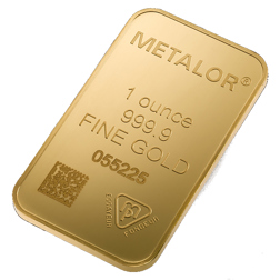 Metalor Stamped 1oz Gold Bar