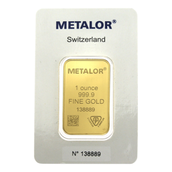 Metalor Stamped 1oz Gold Bar