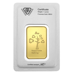 Metalor Stamped 1oz Gold Bar