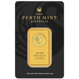 Perth Mint 1oz Gold Bar in Assay