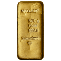 Metalor 500g Gold Cast Bar