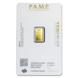 PAMP Suisse Fortuna 1g Gold Bar